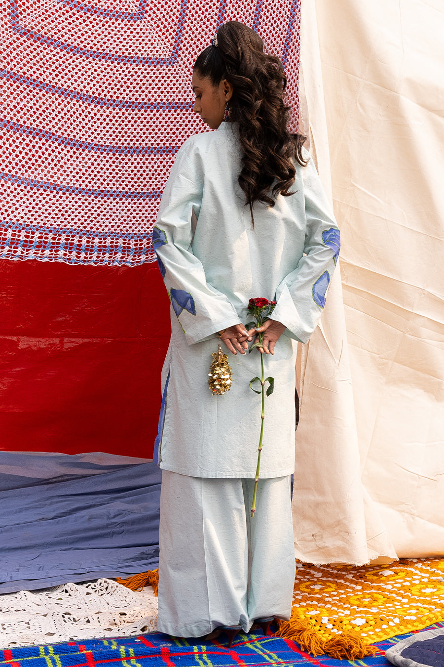 2 PIECE EMBROIDERED SUIT